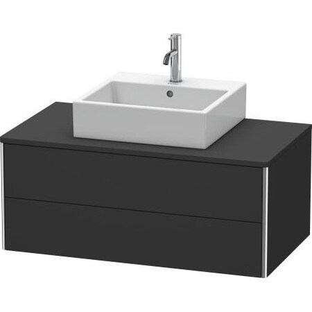 Duravit Xsquare Two Drawer Vanity Unit For Console Graphite XS491108080